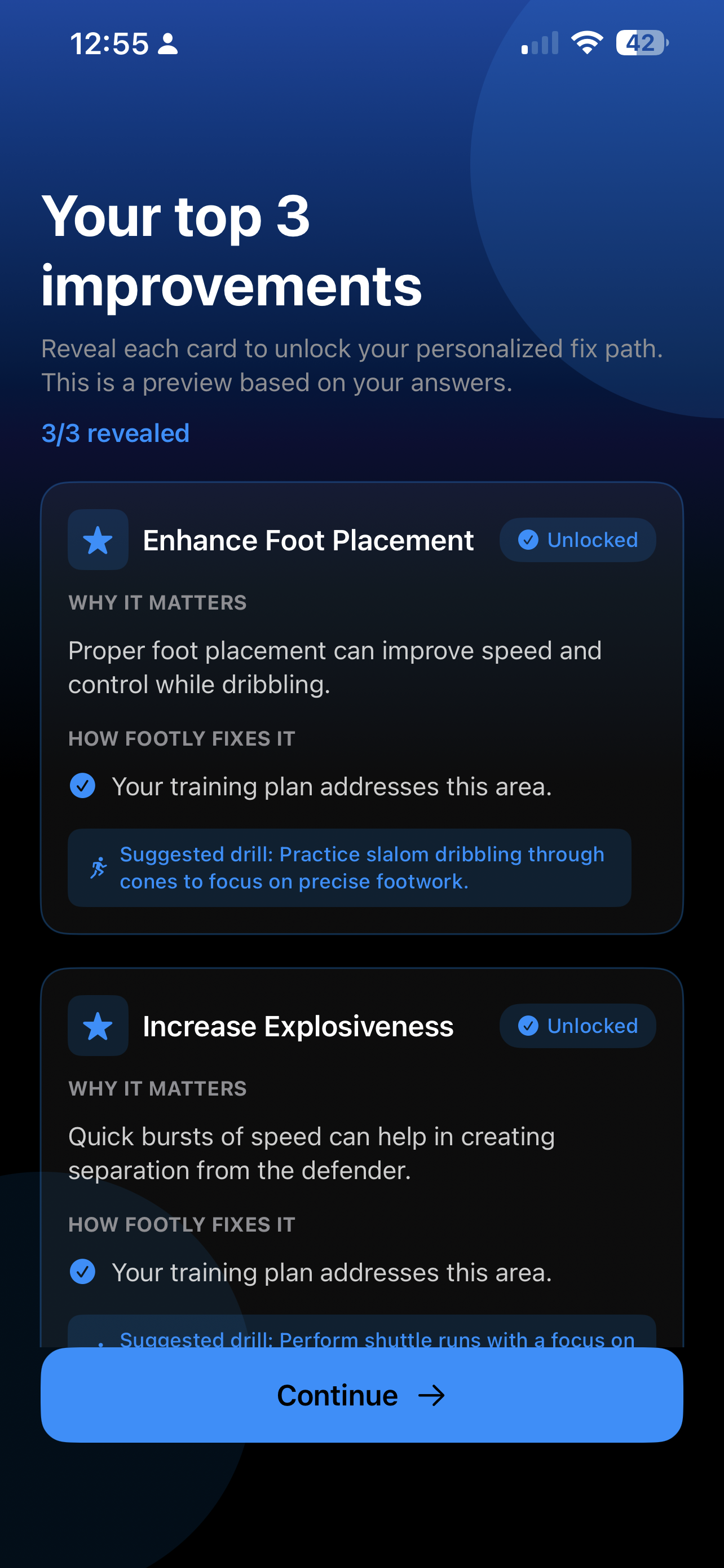 FootSkill AI Improvements